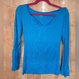 Express sexy basic tee size large blue